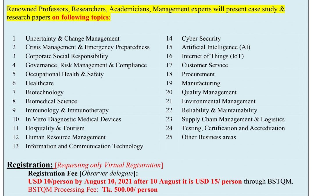 19th ANQ Congress 2021 Singapore
