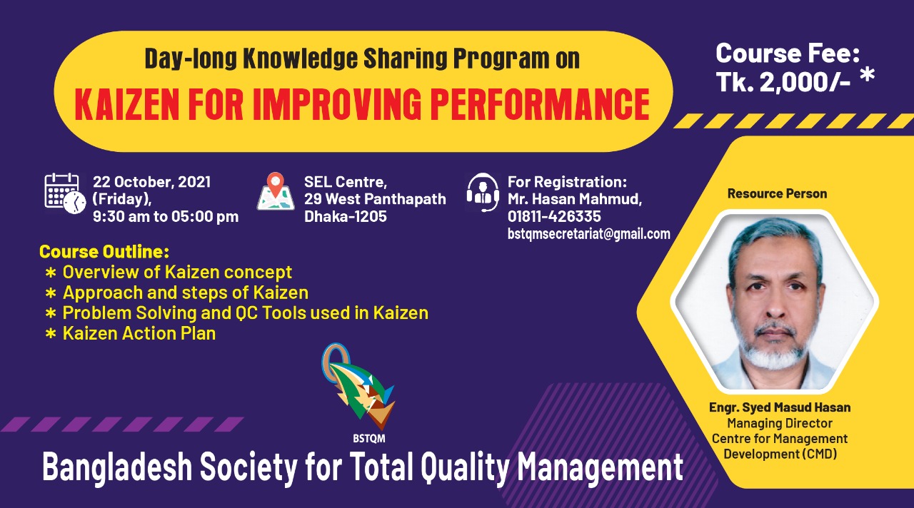 Day-long Knowledge Sharing Program on KAIZEN for Improving Performance, KAIZEN for Improving Performance